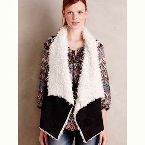 🎉HP🥳Anthropologie Draped Sherpa vest